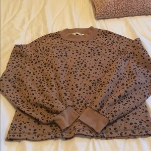 Abercrombie Leopard crew neck